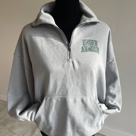 Under Armour Quarter Zip Sweatshirt Small (Oversized) - Picture 2 of 7